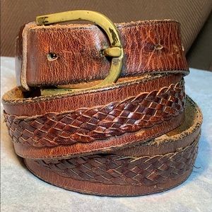 Solid brass made in Spain buckle/handmade belt